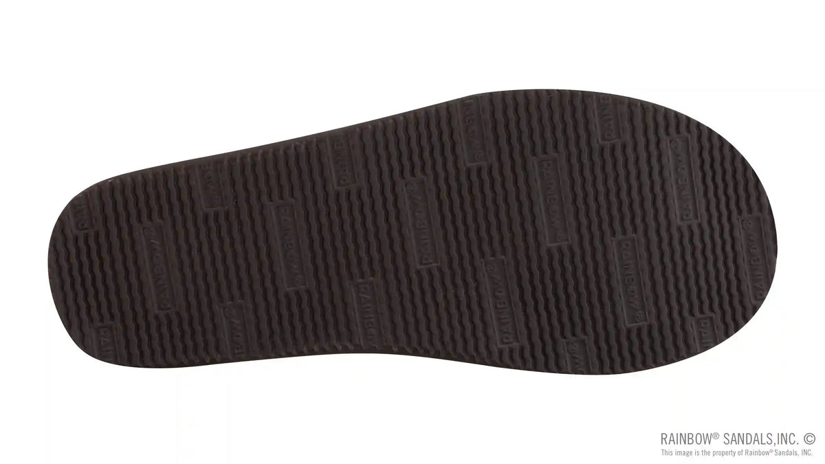 Premier Leather Top Sole Single Layer Arch Cross Strap Flat Stitch Slide