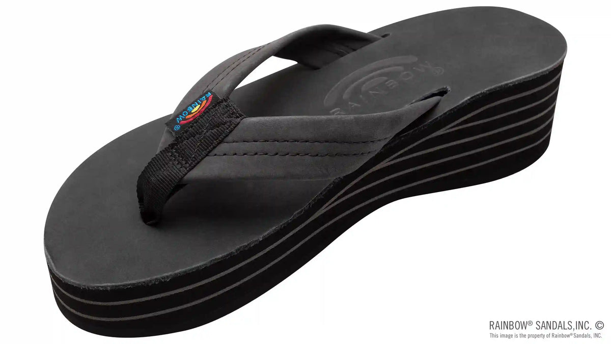 Six Layer Wedge Leather 1" Leather Strap