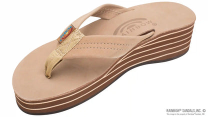 Six Layer Wedge Leather 1" Leather Strap