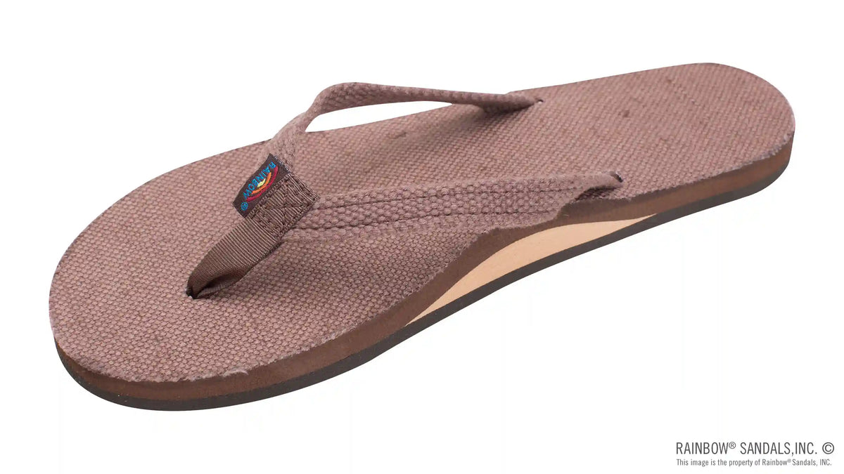 Single Layer Hemp with Arch Support and 1/2" Narrow Strap