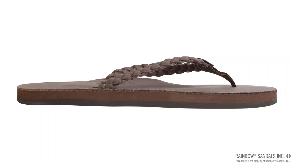 Twisted Sister - Single Layer Arch Support Leather with a 3/4" Medium Double Braided Strap