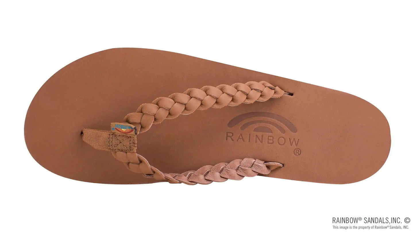 Twisted Sister - Single Layer Arch Support Leather with a 3/4" Medium Double Braided Strap