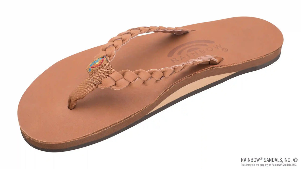 Twisted Sister - Single Layer Arch Support Leather with a 3/4" Medium Double Braided Strap