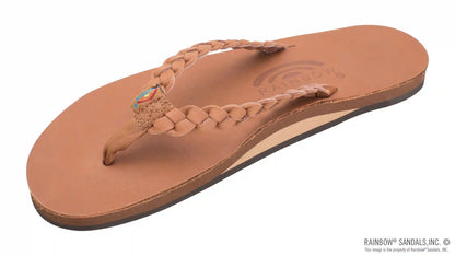 Twisted Sister - Single Layer Arch Support Leather with a 3/4" Medium Double Braided Strap