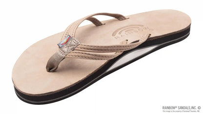 The Sandpiper - Luxury Leather  Single Layer Arch Support with 1/3" Double Narrow Strap