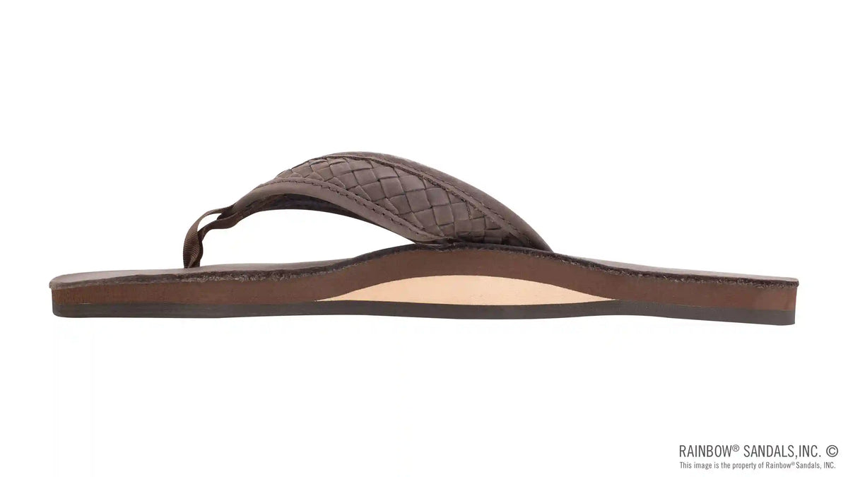 The Bentley - Classic Leather Top Sole with 1" Hand Woven Strap