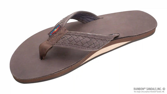 The Bentley - Classic Leather Top Sole with 1" Hand Woven Strap