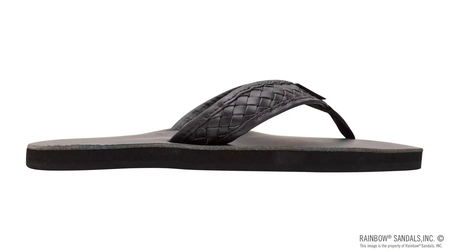The Bentley - Classic Leather Top Sole with 1" Hand Woven Strap