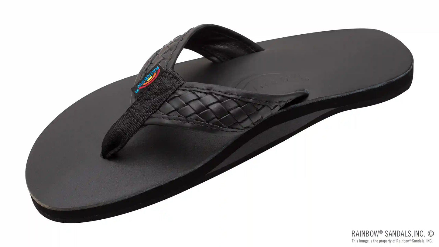 The Bentley - Classic Leather Top Sole with 1" Hand Woven Strap