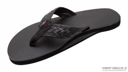 The Bentley - Classic Leather Top Sole with 1" Hand Woven Strap