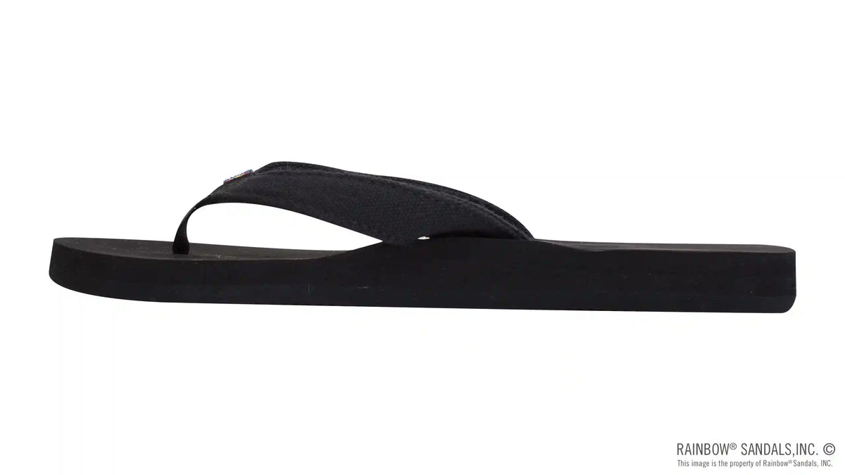 The Bella - Soft Top Black Tapered Canvas Strap
