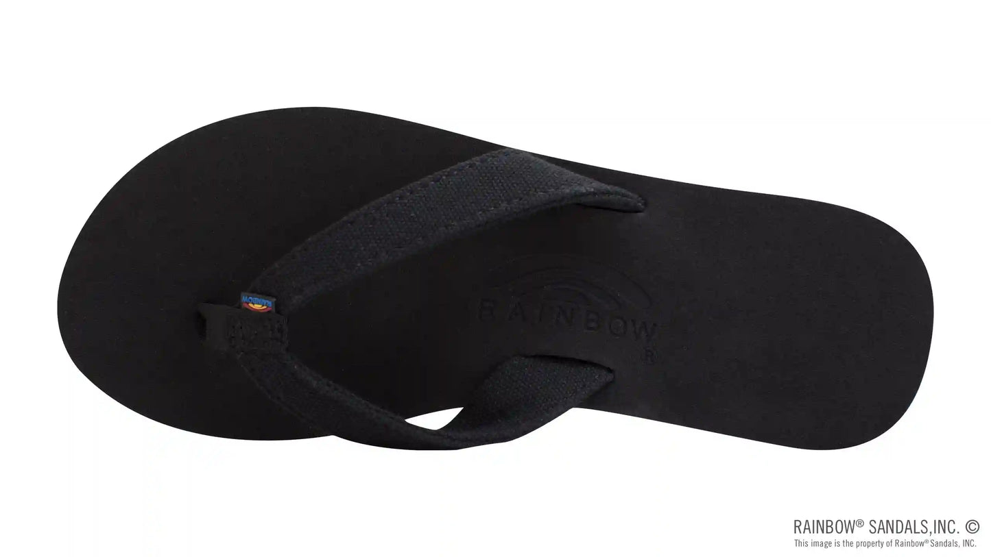 The Bella - Soft Top Black Tapered Canvas Strap
