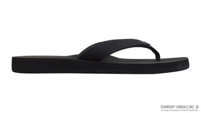 The Bella - Soft Top Black Tapered Canvas Strap