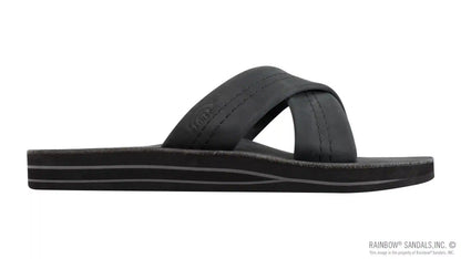 Premier Leather Double Layer Arch Cross Strap Rolled Stitch