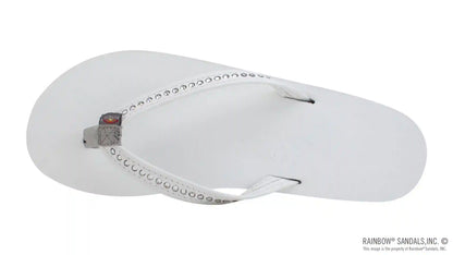 Crystal Collection - Single Layer Arch Support Leather 1/2" Narrow Strap with Crystals