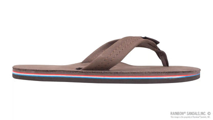 The Americana -Men's Single layer Premier Leather  Red White & Blue Mid Sole