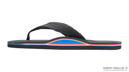 The Americana - Women's  Single layer Premier Leather Red White & Blue Mid Sole with a 1" Strap