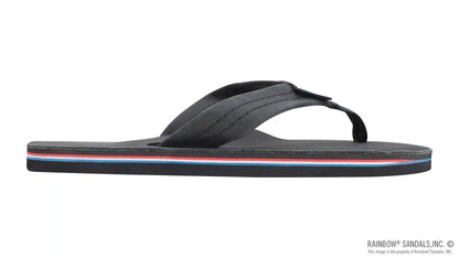The Americana - Women's  Single layer Premier Leather Red White & Blue Mid Sole with a 1" Strap
