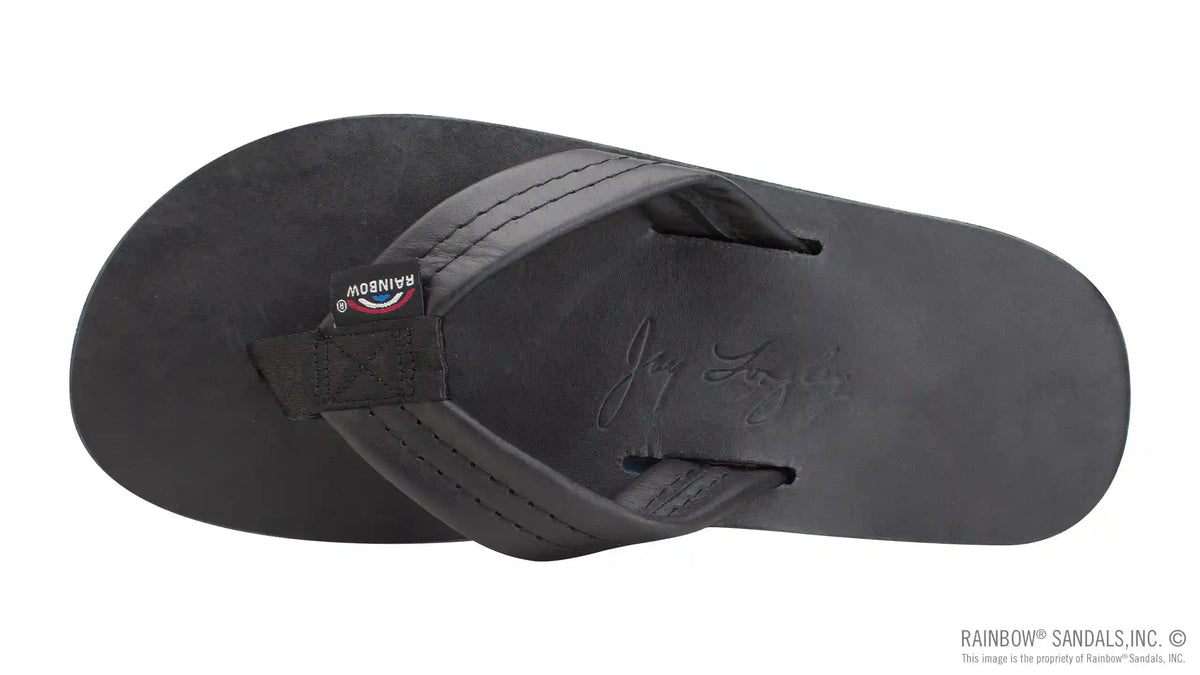 The Americana - Men's Single Layer Classic Leather with Red White & Blue Mid Sole