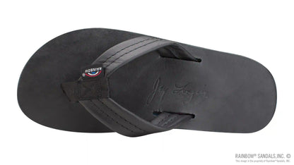 The Americana - Men's Single Layer Classic Leather with Red White & Blue Mid Sole