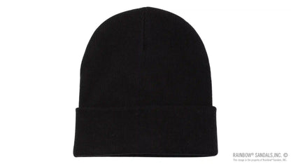 Basic Cuff Beanie with Long Ride Patch 100% Acrylic