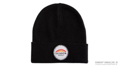 Basic Cuff Beanie with Long Ride Patch 100% Acrylic