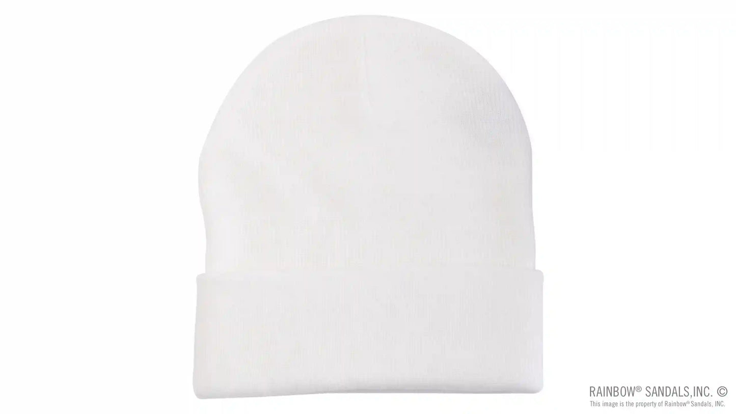 Basic Cuff Beanie with Long Ride Patch 100% Acrylic