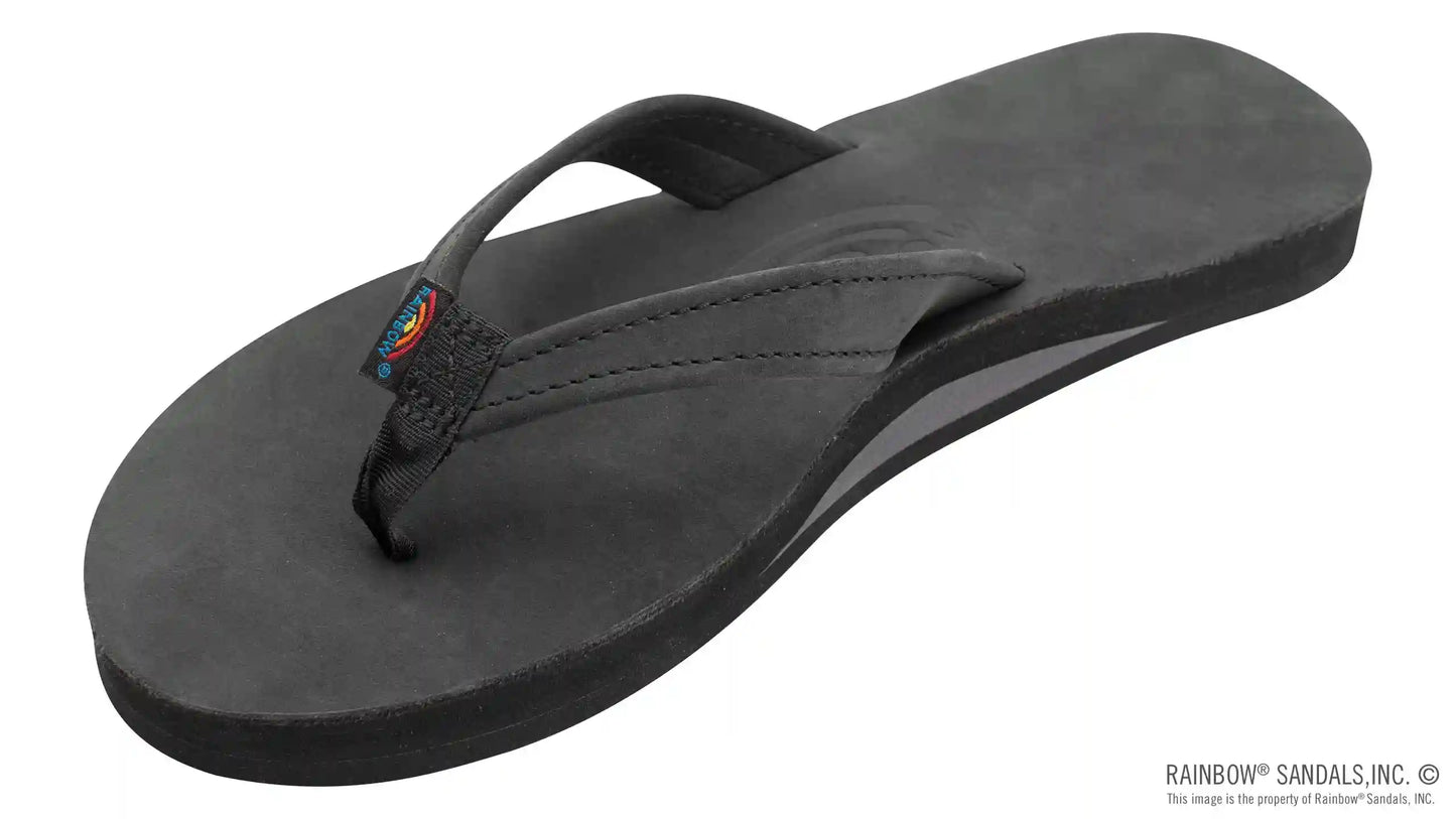 The Catalina - Single Layer Arch Support Premier Leather Tapered Strap