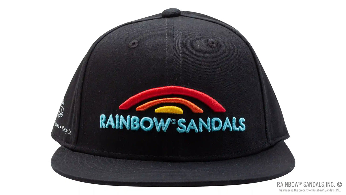 Rainbow® Sandals Black 100% Cotton Snap Back Hat