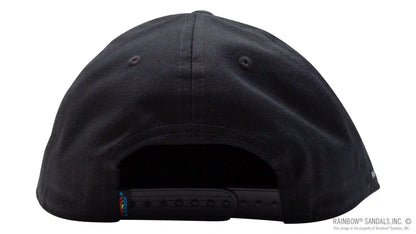 Rainbow® Sandals Black 100% Cotton Snap Back Hat