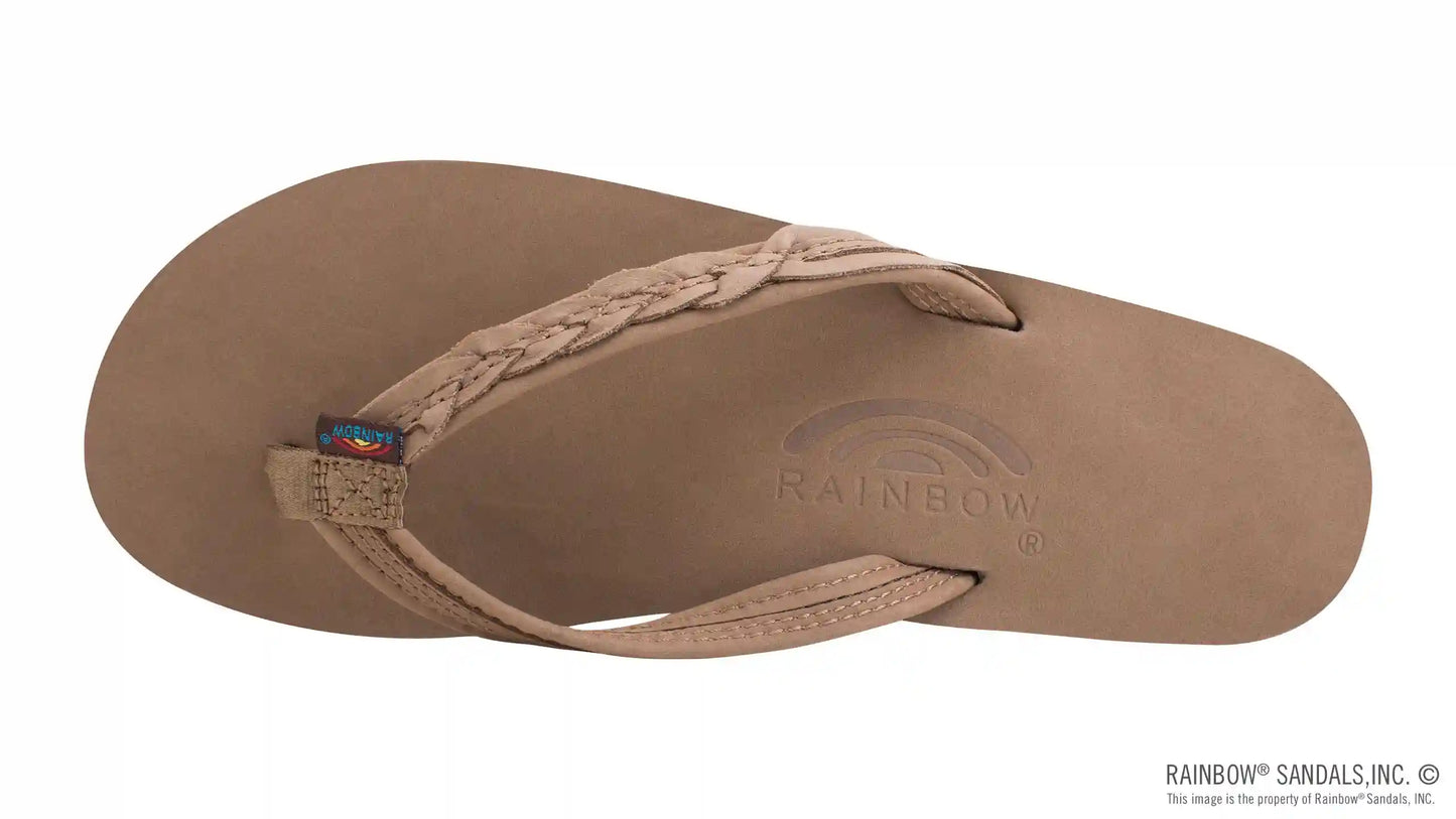 The Madison – Single Layer Arch Support with a  Braid on a 1/2" Narrow Rolled Strap