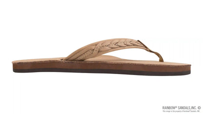The Madison - Single Layer Arch Support with a Braid on a 3/4" Medium Rolled Strap