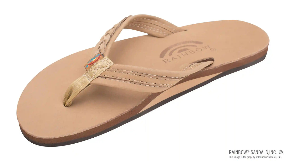 The Madison - Single Layer Arch Support with a Braid on a 3/4" Medium Rolled Strap