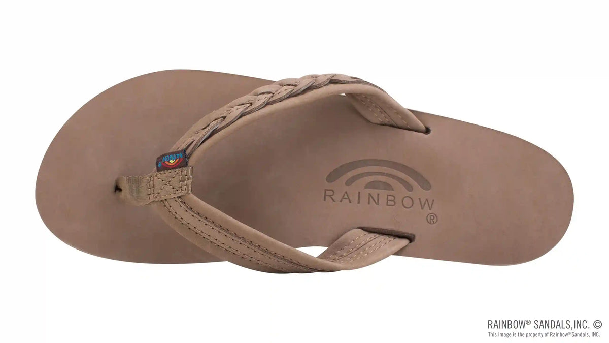 The Madison - Double Layer Arch Support with a Braid on a 3/4" Medium Rolled Strap
