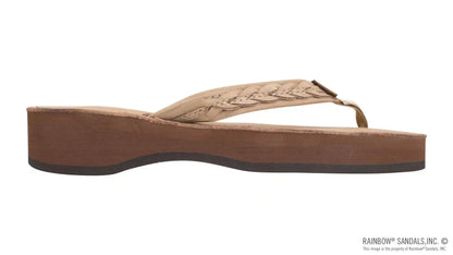 Madison Four Layer Wedge with a 3/4" Medium Braided Strap