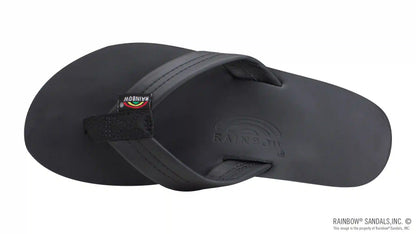 The Rastafarian - Single Layer Classic Black Leather with Rasta Mid Sole