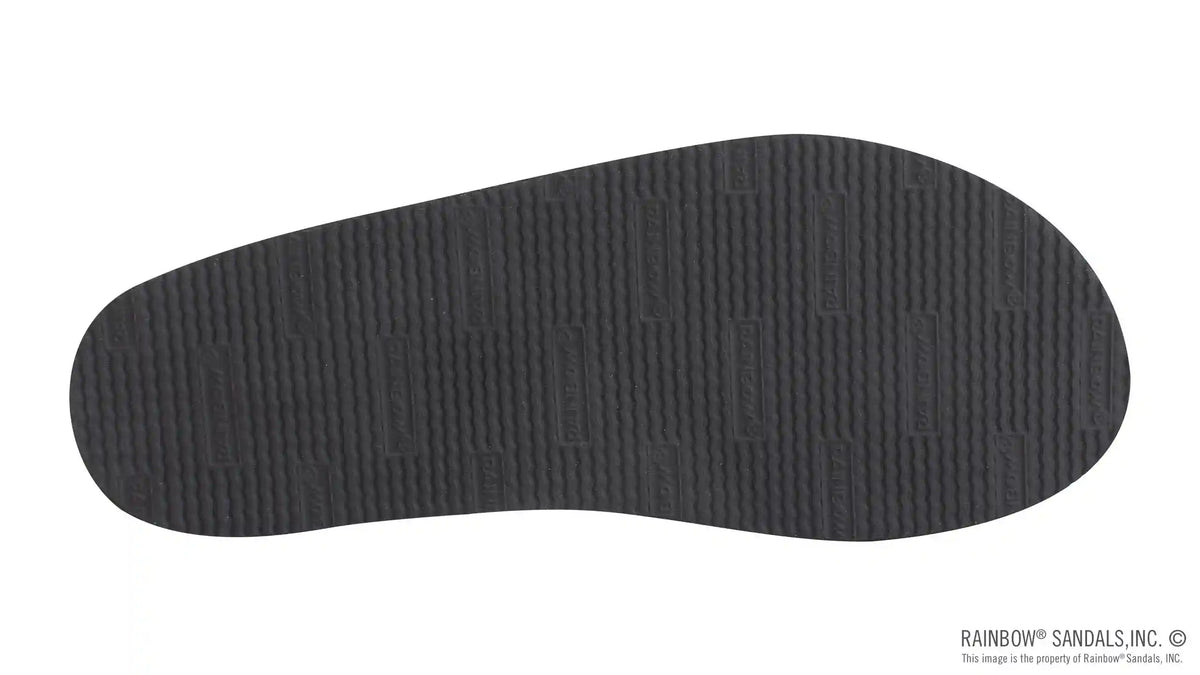 The Rastafarian - Single Layer Classic Black Leather with Rasta Mid Sole