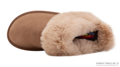 Sunset Snugs2 - Leather, Fleece Lined Slipper Double Layer Arch