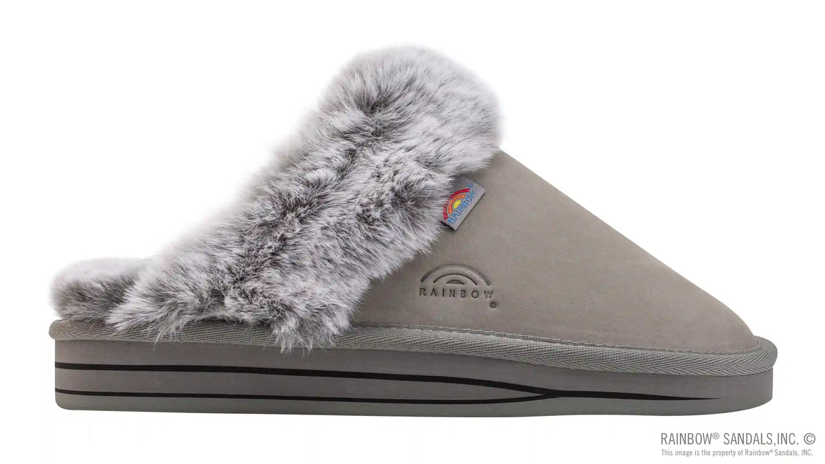 Sunset Snugs2 - Leather, Fleece Lined Slipper Double Layer Arch