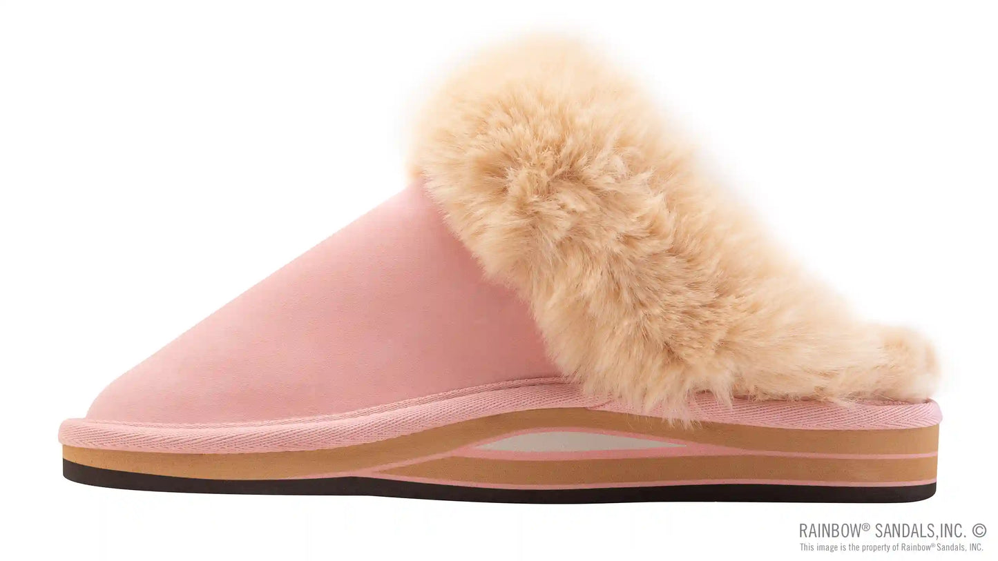 Sunset Snugs2 - Leather, Fleece Lined Slipper Double Layer Arch