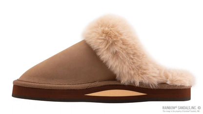 Sunset Snugs - Leather, Fleece Lined Slipper Single Layer Arch