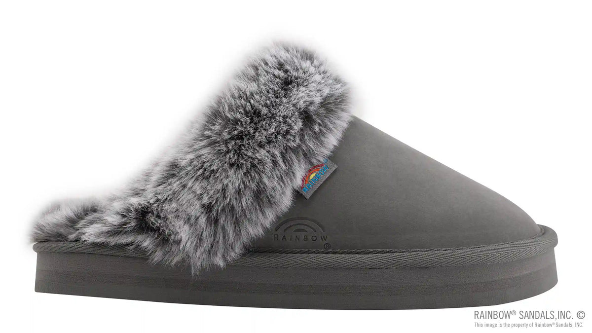 Sunset Snugs - Leather, Fleece Lined Slipper Single Layer Arch
