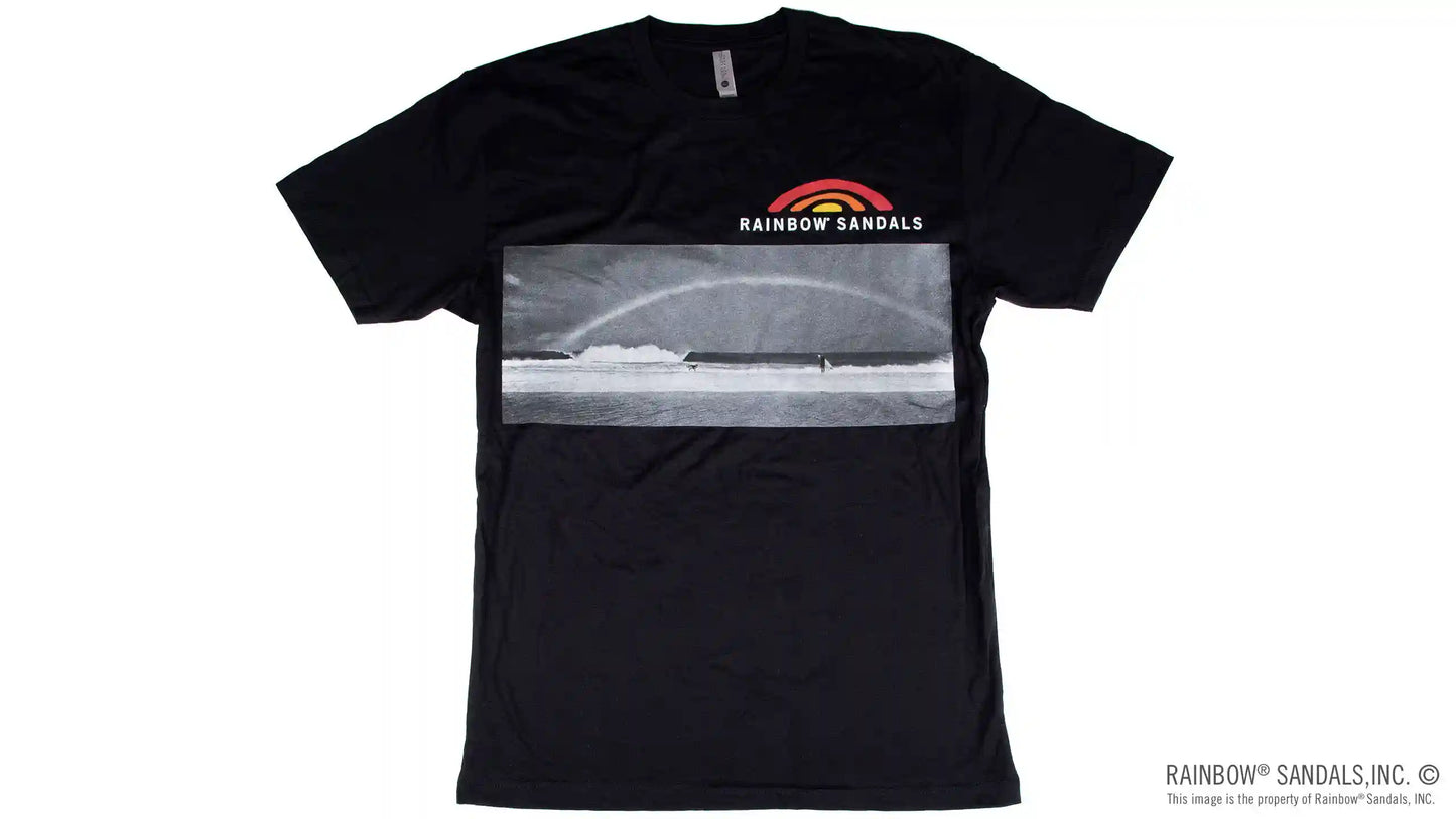 Men's T-Shirt Rainbow over the Pipeline Wave