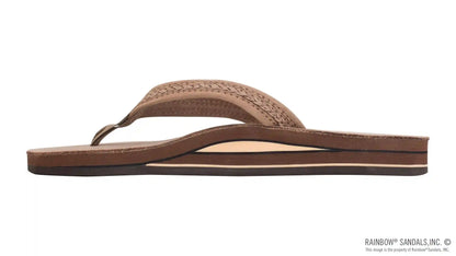 The Willow – Double Layer Arch Support Premier Leather with Inset Double Braided 3/4” Medium Strap