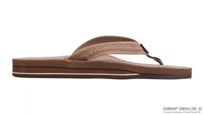 The Willow – Double Layer Arch Support Premier Leather with Inset Double Braided 3/4” Medium Strap