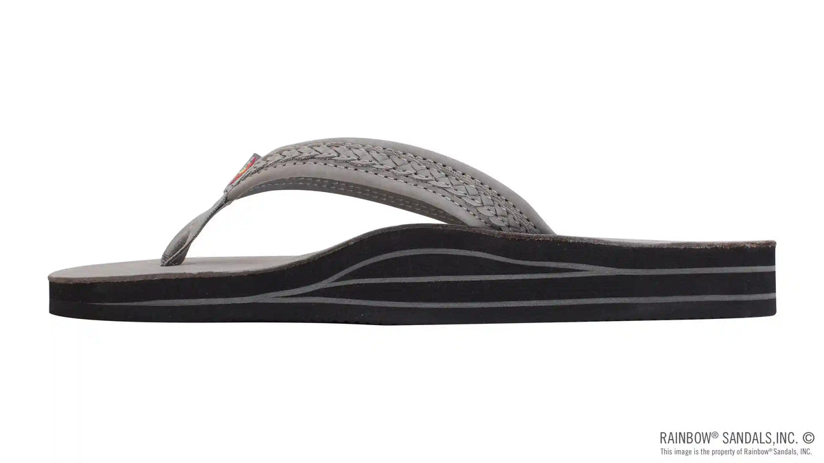 The Willow – Double Layer Arch Support Premier Leather with Inset Double Braided 3/4” Medium Strap