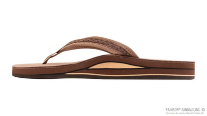 The Willow – Double Layer Arch Support Premier Leather with Inset Double Braided 3/4” Medium Strap