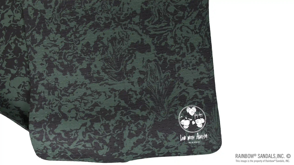 Gerry Lopez Yoga Mat - Black/Green Camo and 27" x 68"